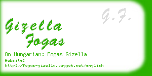 gizella fogas business card